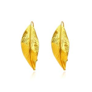 π3/$30 New Zara Curved Leaf Drop Earrings